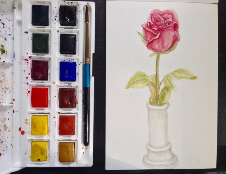 Watercolor rose